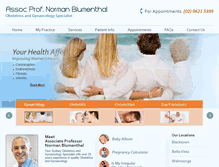 Tablet Screenshot of blumenthalclinic.com.au